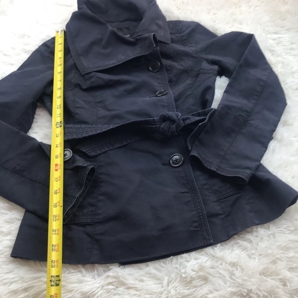 Ted Baker Black Tie Waist Water Resistant Jacket - Picture 2 of 9